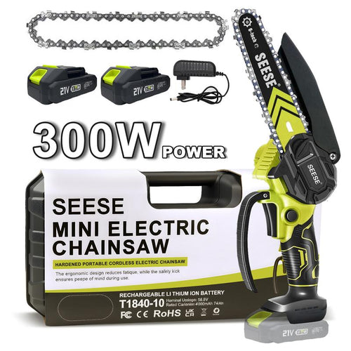 SEESE Brushless Mini Cordless Chainsaw — Portable Wood Cutting Tool