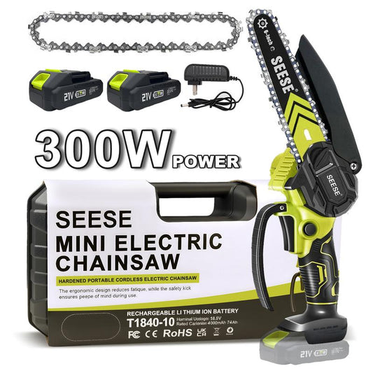 SEESE Brushless Mini Cordless Chainsaw — Portable Wood Cutting Tool