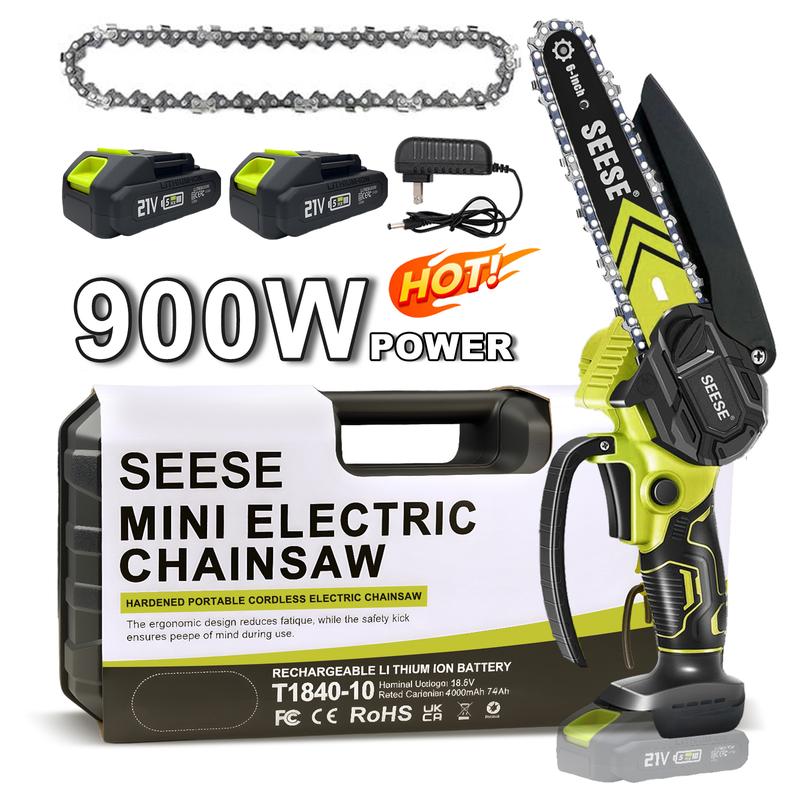 SEESE Brushless Mini Cordless Chainsaw — Portable Wood Cutting Tool